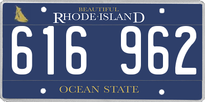 RI license plate 616962
