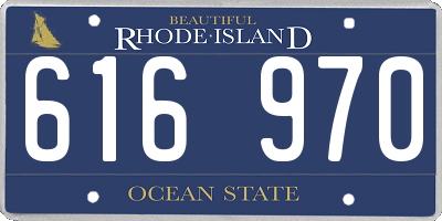 RI license plate 616970