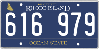 RI license plate 616979