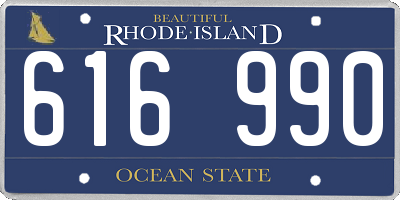 RI license plate 616990