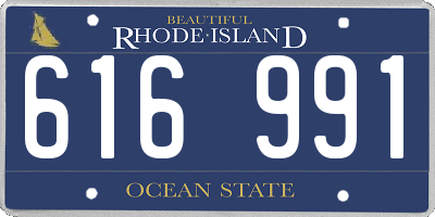 RI license plate 616991