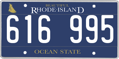 RI license plate 616995