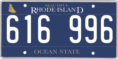 RI license plate 616996