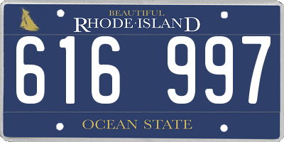RI license plate 616997