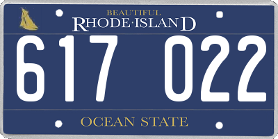 RI license plate 617022