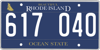 RI license plate 617040