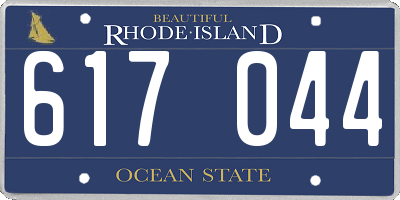 RI license plate 617044