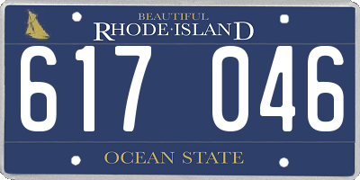 RI license plate 617046