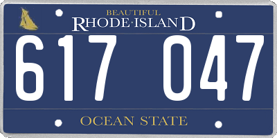 RI license plate 617047