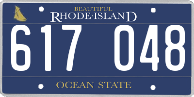 RI license plate 617048