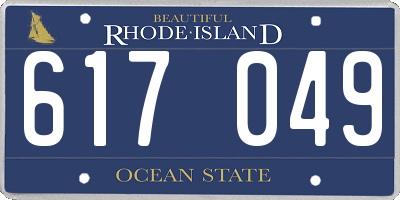 RI license plate 617049