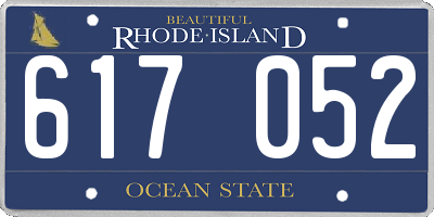 RI license plate 617052