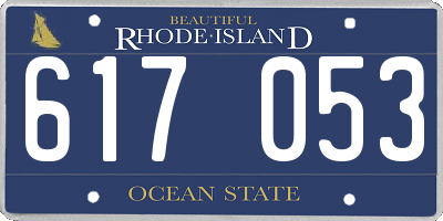 RI license plate 617053