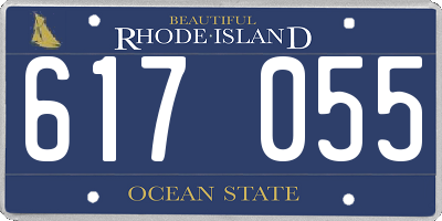 RI license plate 617055