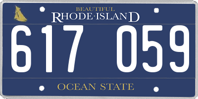 RI license plate 617059