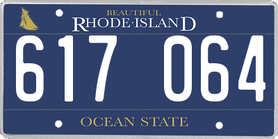 RI license plate 617064