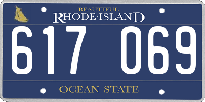 RI license plate 617069