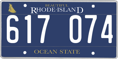 RI license plate 617074