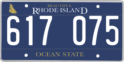 RI license plate 617075