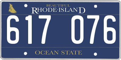 RI license plate 617076