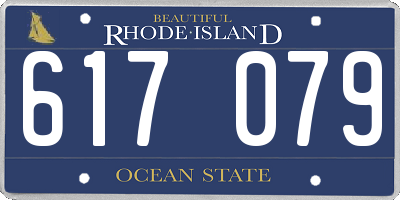 RI license plate 617079