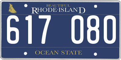 RI license plate 617080