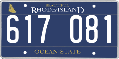 RI license plate 617081