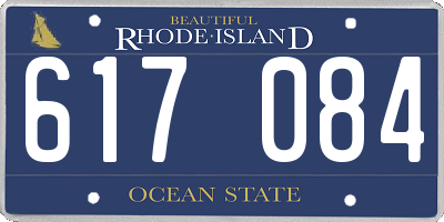RI license plate 617084