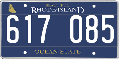 RI license plate 617085