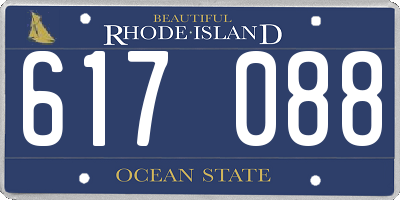 RI license plate 617088