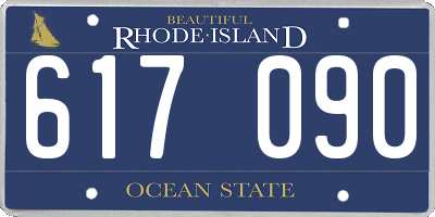 RI license plate 617090