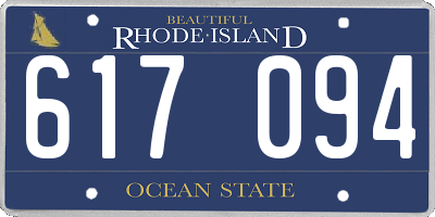 RI license plate 617094
