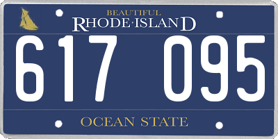 RI license plate 617095