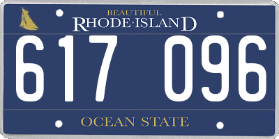 RI license plate 617096