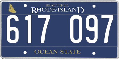 RI license plate 617097
