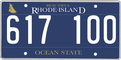 RI license plate 617100