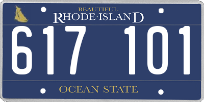 RI license plate 617101