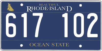 RI license plate 617102