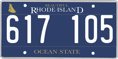 RI license plate 617105