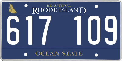 RI license plate 617109