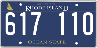 RI license plate 617110