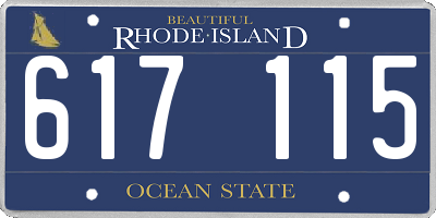 RI license plate 617115