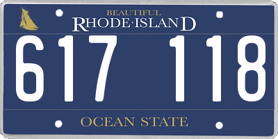 RI license plate 617118