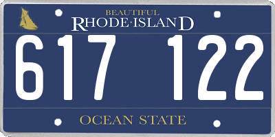 RI license plate 617122