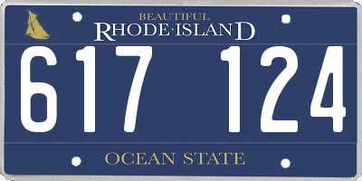 RI license plate 617124