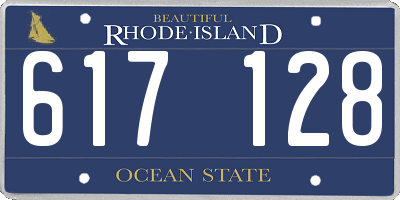 RI license plate 617128
