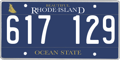 RI license plate 617129