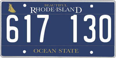 RI license plate 617130