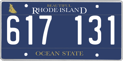 RI license plate 617131