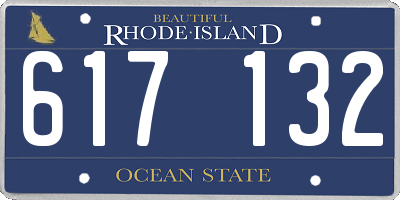RI license plate 617132
